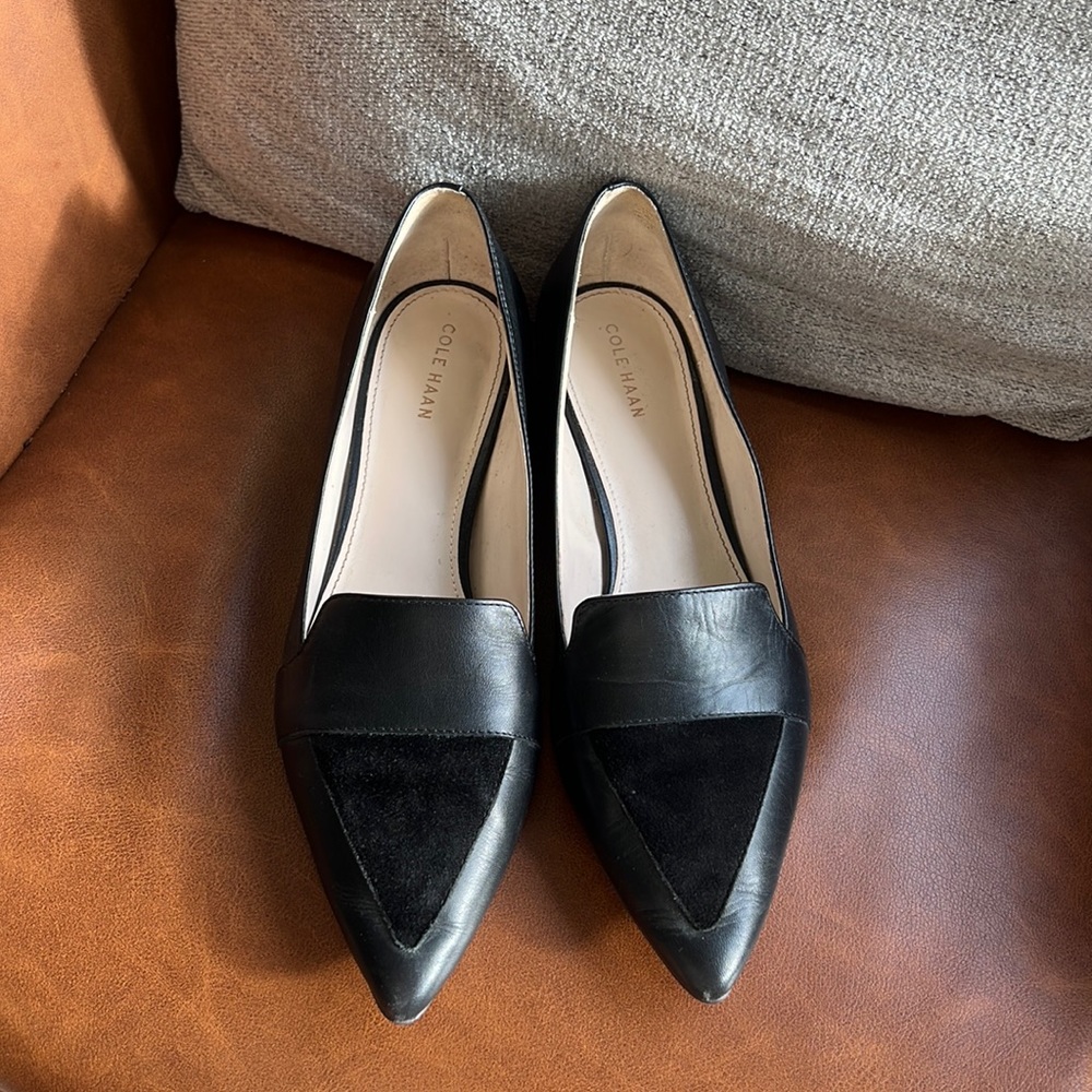 Cole Han loafers with suede toe